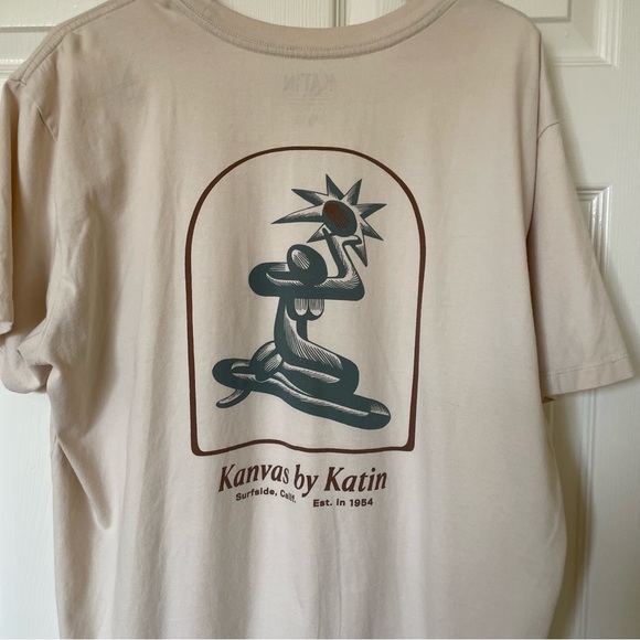 Mens XLarge Kansas by Katin soft t shirt cream - Picture 7 of 7